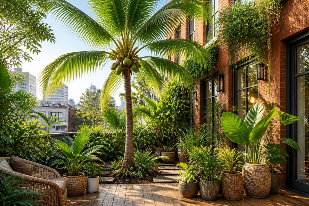 découvrez comment intégrer le palmier cocotier (cocos nucifera) dans votre jardin urbain pour apporter une touche exotique et tropicale à votre espace vert, avec des conseils d'entretien adaptés.