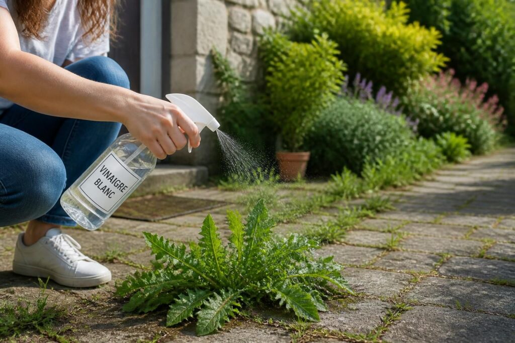 découvrez comment utiliser le vinaigre comme alternative naturelle et efficace pour désherber votre jardin sans recourir aux produits chimiques.