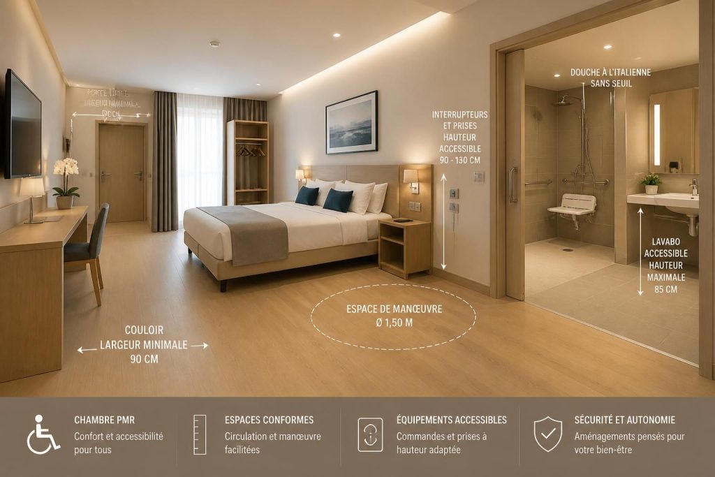 découvrez les dimensions essentielles pour aménager une chambre pmr accessible, garantissant confort et sécurité aux personnes en situation de handicap.