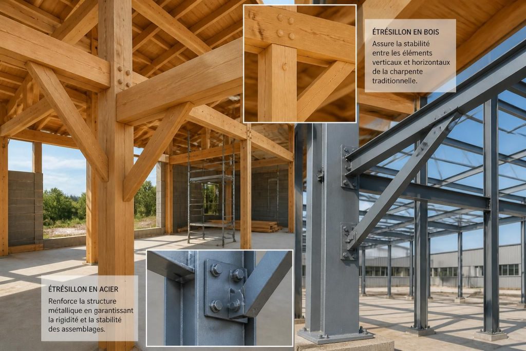 découvrez le rôle essentiel de l’étrésillon en charpente bois et industrielle, ainsi que les méthodes de mise en œuvre pour assurer la stabilité et la solidité des structures.